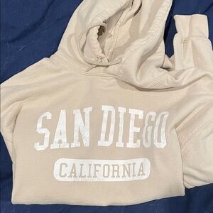 Gildan Cream Hoodie with San Diego Print